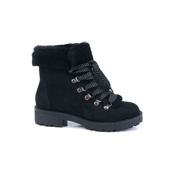 NIB J Crew Women's Nordic Shearling Boot Bootie Black 6 $228+ - Picture 2 of 7